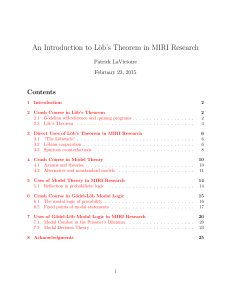 An Introduction to Löb`s Theorem in MIRI Research