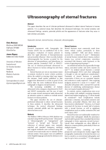 Ultrasonography of sternal fractures