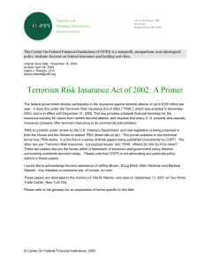 terrorism risk insurance act of 2002: a primer