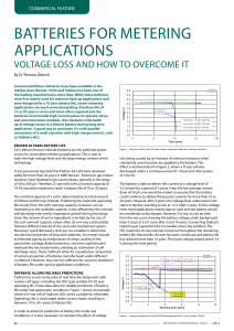 BATTERIES FOR METERING APPLICATIONS