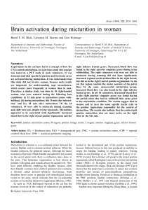 Brain activation during micturition in women