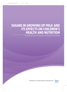 sugars in growing up milk and its effects on children`s