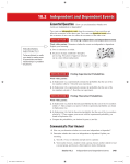Independent and Dependent Events 10.2