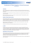 Considerations for Polymer Capacitors in Extreme Environments