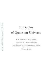 Principles of Quantum Universe