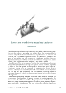 Evolution: Medicine`s most basic science, Lancet, 2008