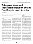 Tokugawa Japan and Industrial Revolution Britain
