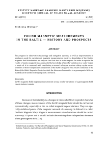 polish magnetic measurements in the baltic — history and prospects