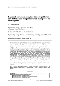 Regional environments, lifehistory patterns, and