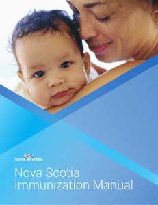 Nova Scotia Immunization Manual