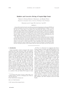 Radiative and Convective Driving of Tropical High Clouds