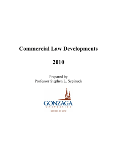 Commercial Law Developments 2010
