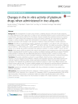 Changes in the in vitro activity of platinum drugs when administered
