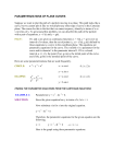 PARAMETERIZATIONS OF PLANE CURVES Suppose we want to