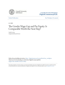 The Gender Wage Gap and Pay Equity: Is Comparable Worth the
