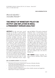 the impact of monetary policy on output and inflation in india