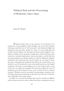 Nishitani Keiji and the Overcoming of Modernity (1940–1945)
