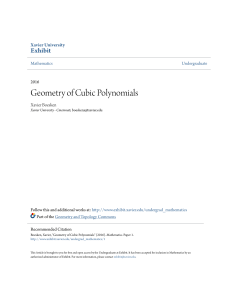 Geometry of Cubic Polynomials - Exhibit