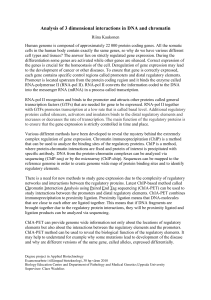 Analysis of 3 dimensional interactions in DNA and chromatin