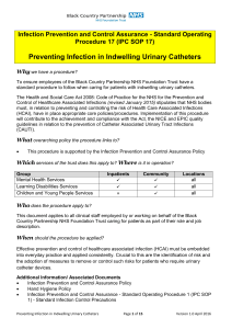 Preventing Infection in Indwelling Urinary Catheters