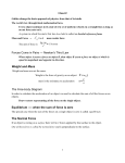 Forces Come in Pairs --- Newton`s Third Law Weight and Mass The