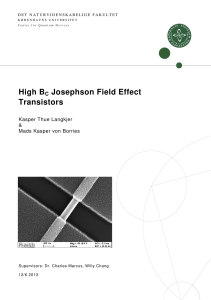 High BC Josephson Field Effect Transistors