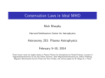 Conservation Laws in Ideal MHD - Harvard