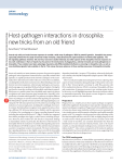 Host-pathogen interactions in drosophila: new tricks from an old friend