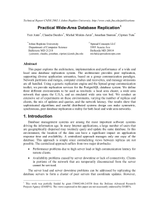 Practical Wide-Area Database Replication