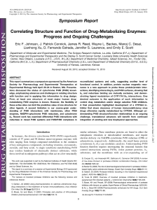 Symposium Report Correlating Structure and Function of Drug
