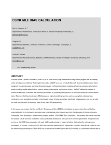 csck mle bias calculation