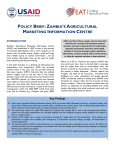 POLICY BRIEF: ZAMBIA`S AGRICULTURAL MARKETING