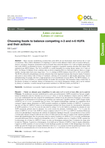 Choosing foods to balance competing n-3 and n