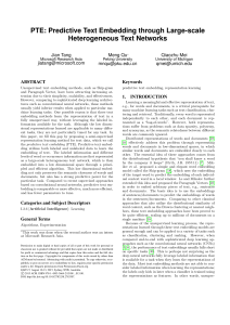 PTE: Predictive Text Embedding through Large-scale