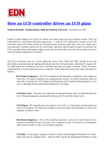 How an LCD controller drives an LCD glass