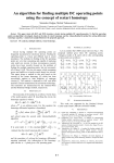 An algorithm for finding multiple DC operating points using the