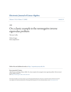 On a classic example in the nonnegative inverse eigenvalue problem