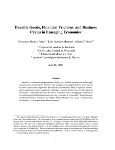 Durable Goods, Financial Frictions, and Business Cycles in