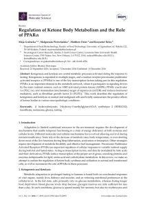 Regulation of Ketone Body Metabolism and the Role of PPAR