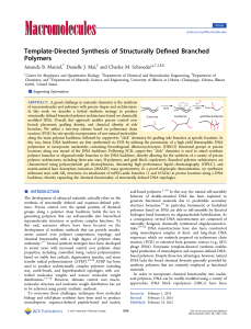 Template-Directed Synthesis of Structurally Defined Branched