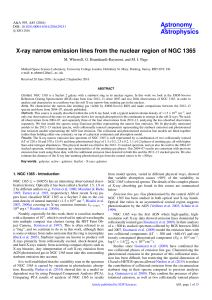 X-ray narrow emission lines from the nuclear region of NGC 1365