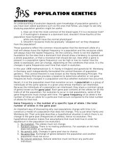 Population Genetics