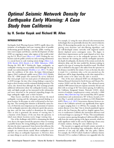 Optimal Seismic Network Density for Earthquake