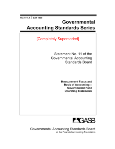 Governmental Accounting Standards Series