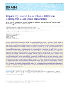 Impulsivity-related brain volume deficits in schizophrenia