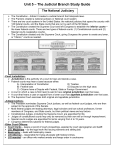 Unit 5 – The Judicial Branch Study Guide