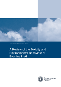 A Review of the Toxicity and Environmental Behaviour of Bromine in