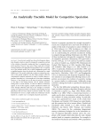 An Analytically Tractable Model for Competitive Speciation