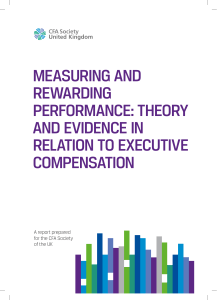 measuring and rewarding performance: theory and evidence