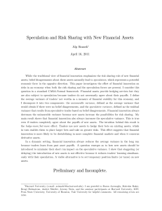 Speculation and Risk Sharing with New Financial Assets